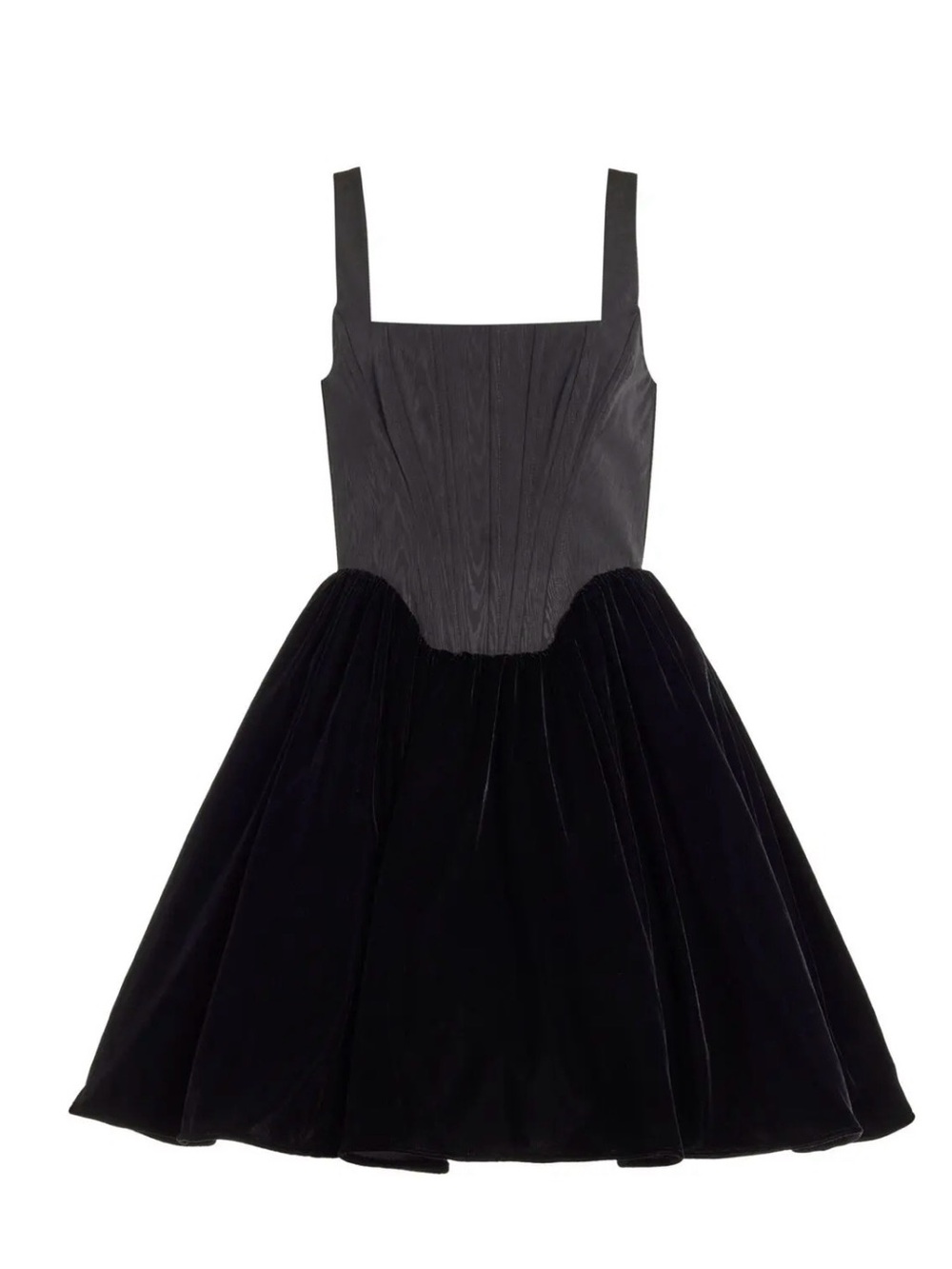 STAUD Landscape black velvet dress size 14